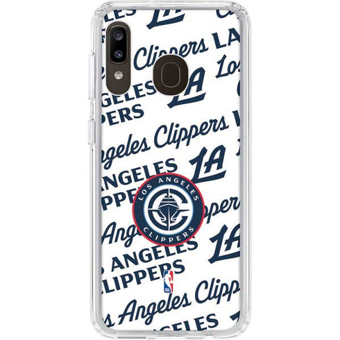 NBA Los Angeles Clippers Blast Text Galaxy A20 Clear Case